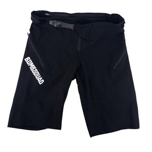 Bombsquad‎ Mens 32 Mountain Bike Shorts Black Ratchet Waist MTB Cycling Trail